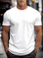 Camiseta algodón hombre manga corta verano
