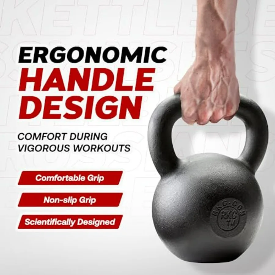 48 lbs Russian Kettlebell Sets, Kettle Bell with Comfortable Grip for Strength Training, Kettle Bells for Safe Cardio at Home, E