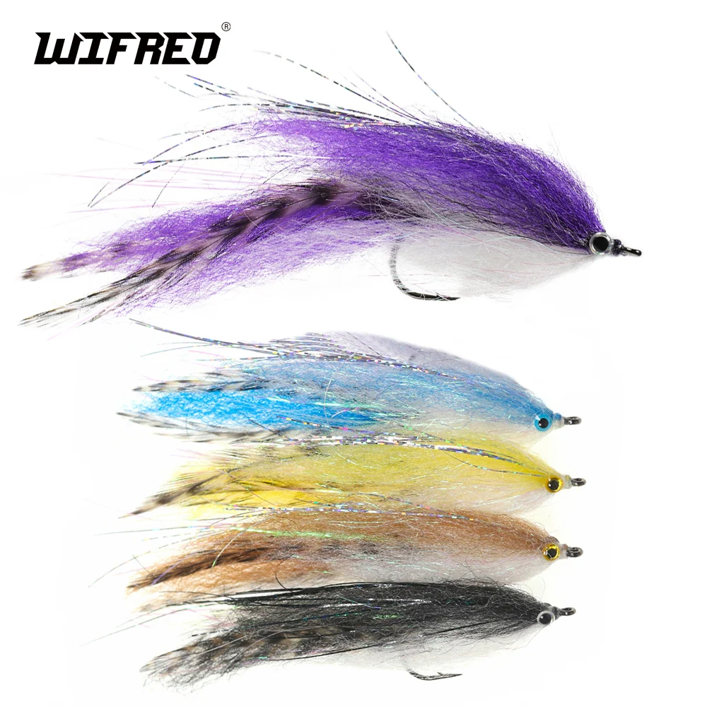 Lot De 5 Mouches De Pêche Streamer Pouic Noir H8/H10 En