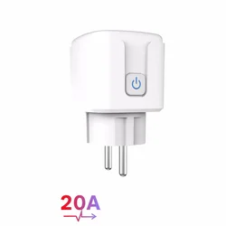 WiFi Smart Plug with Power Monitoring and Voice Control - EU 16A/20A - EU (White 20A)