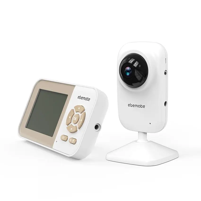 ebemate wifi Video Baby Monitor with 2 Cameras 2.8 inches LCD Screen baby monitor with night vision,2-Way Talk Audio Camera bebe