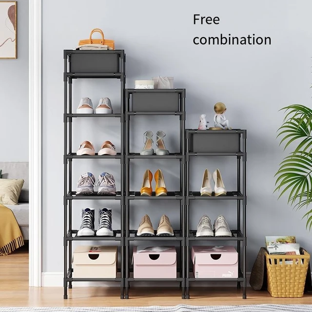 Simple Shoe Rack Stackable Shelves Organizer Sturdy Stand Metal Freestanding  Shoe Rack For Entry Doorways And Bedroom Wardrobes - AliExpress