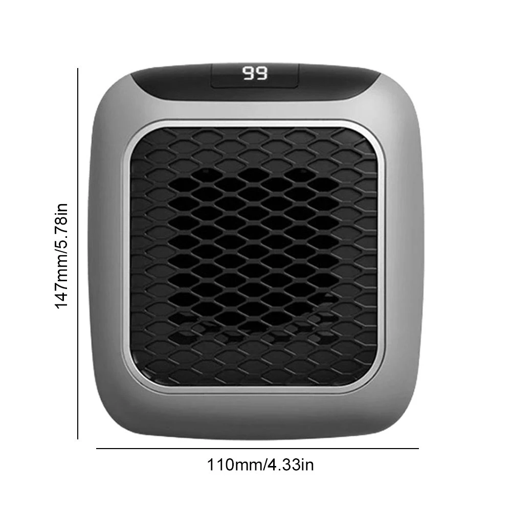 2-in-1 Plug In 800W Heater Space-Saver Wall Mountable or Portable Mini Heater with Quiet Operation for Personal Spaces Indoor 6