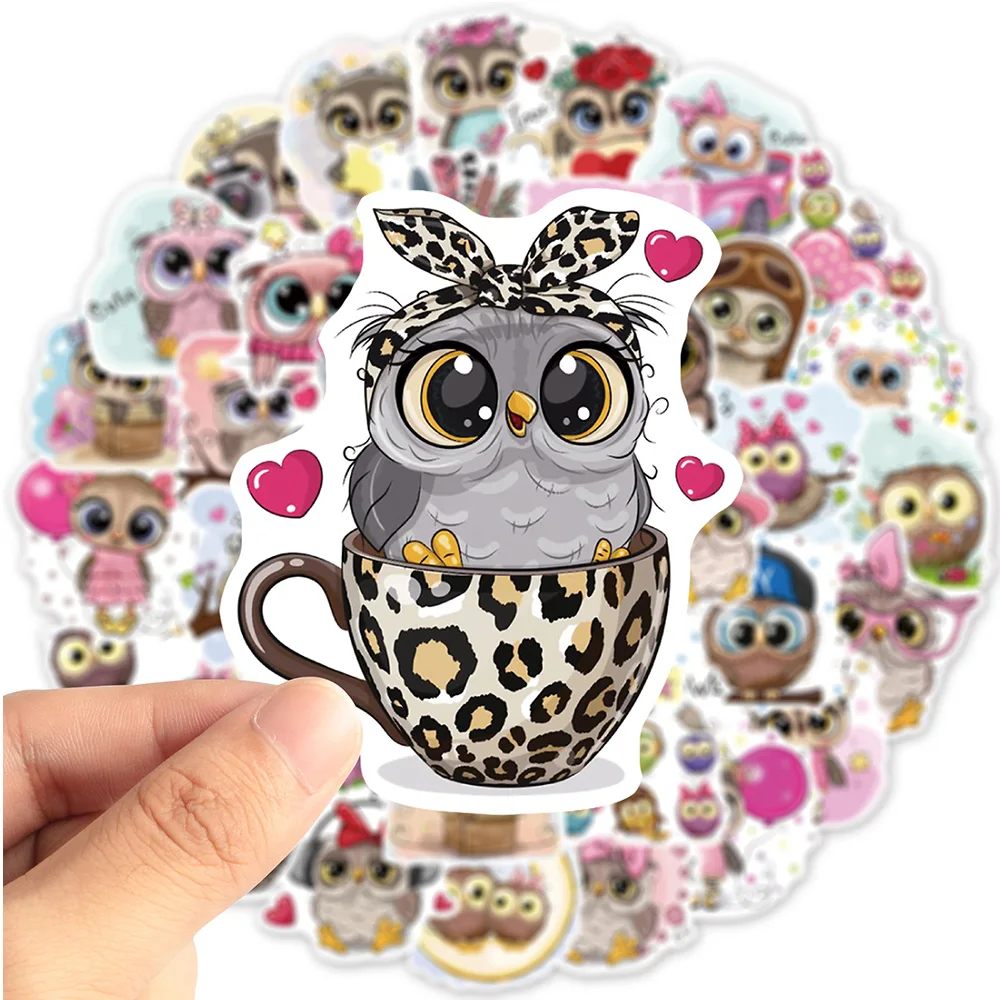 10/30/50pcs Kawaii Cartoon She-Owl Stickers for Notebook Laotop Tablet Phone Waterproof Graffiti Kids Sticker Decals Classic Toy