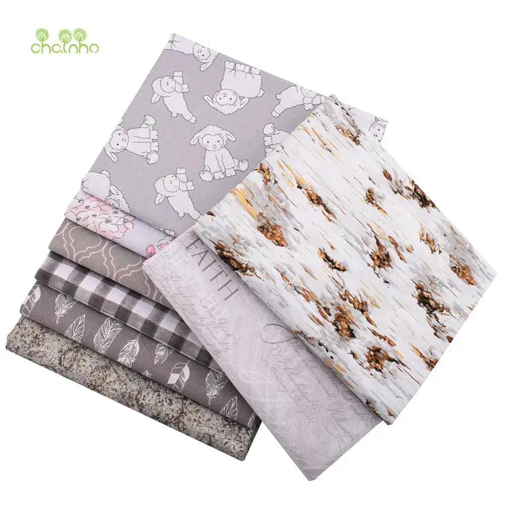 Chainho,Plain Weave Cotton Fabric,Handmade DIY Quilting Sewing Material,Patchwork Cloth,8 Bronzing Series,20x25cm/Piece,15CD7