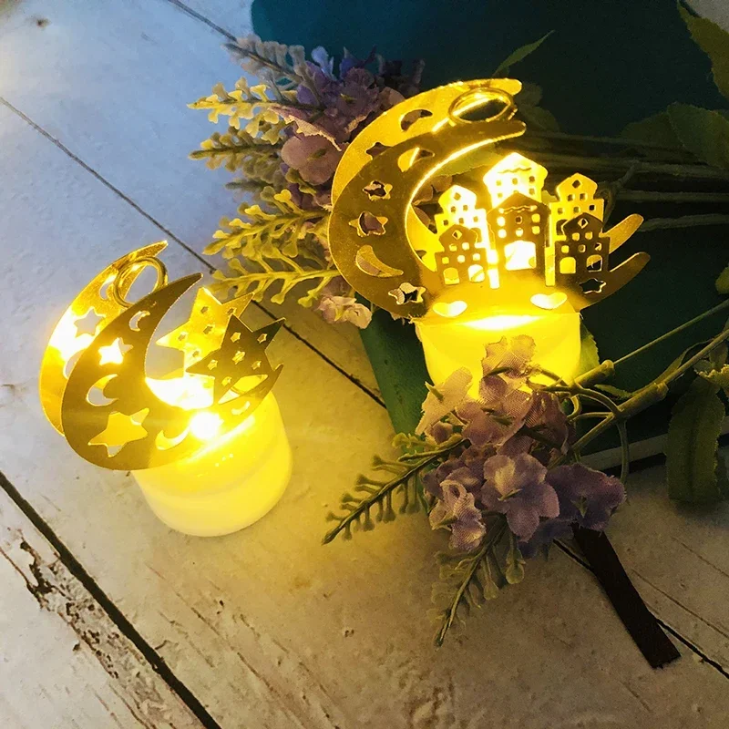 Candelabro Decorativo Ramadan - Lanterna In Metallo Con Forme Di Stella E Luna | Per Tealight, Islamico - Foto 8