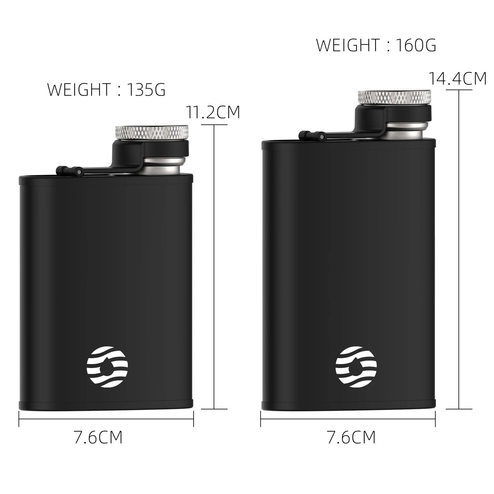 FEIJIAN 힙 플라스크 8oz/240ml 휴대용 스테인레스 스틸 플라곤 위스키 와인 냄비 여행 Drinkware
