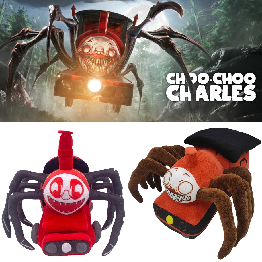 Choo-Choo Charles Plush Toy Horror Game Peluche Figure Spider Animal Soft Stuffed Dolls Charles Train Plushie Pillow Kids Gift super wings plush toy jett jerome donnie dizzy mira stuffed figure cartoon plushie dolls peluche pillow kids christmas gifts