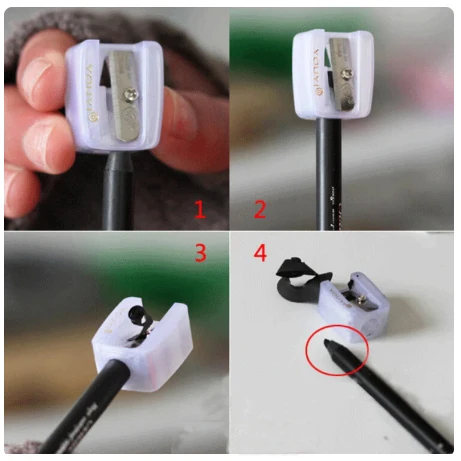 Makeup Pencil Sharpener 1Pcs/5Pcs Eye Liner Pencil Sharpener Makeup Pencil Sharpener Eyebrow Random Color