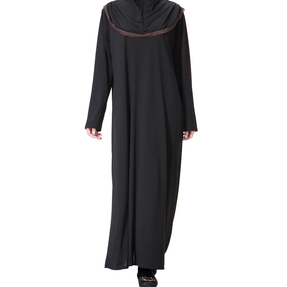 

Women Eid Muslim Abaya Morocco Ramadan Hooded Long Robe Arab Dubai Modest Loose Abayas Kaftan Islam Solid Embroidery Casual