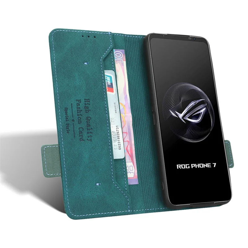 아수스 ROG 폰 7 용 케이스, Ultimate 커버, Etui 카드 슬롯, 마그네틱 버클, 흡수 홀스터 백