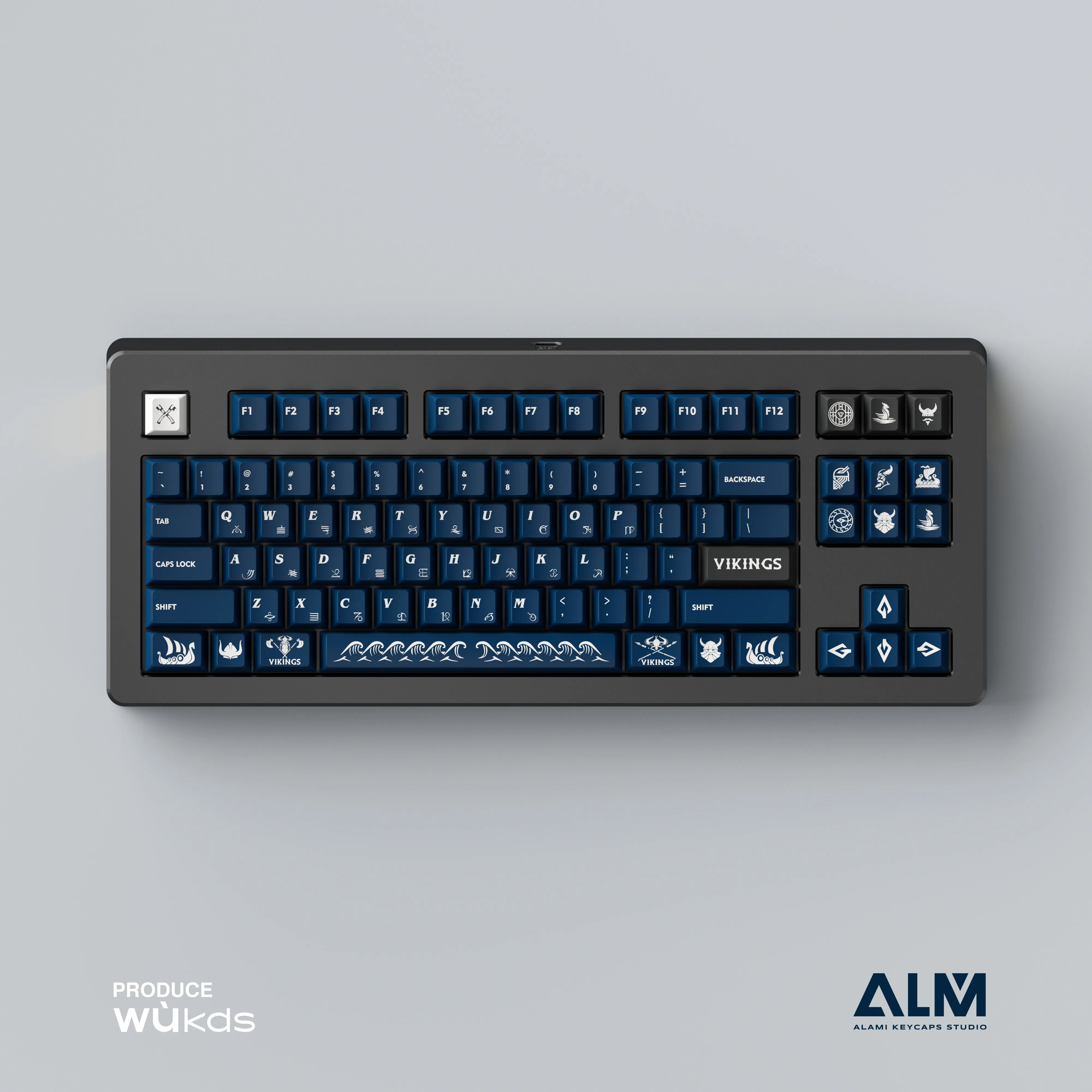 Alami Vikings Keycaps Pbt Dye-sublimação Perfil Cereja Gateron Switches mx Teclado Mecânico 172 Chaves