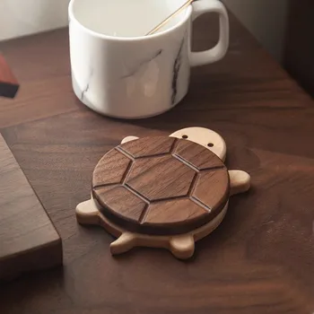 Wooden Turtle Tea Coaster 1