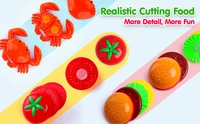 Food Toy Fruit Vegetable Seafood Pizza Hamber Cutting Toys Educational For Baby Gift Kids Toy 2