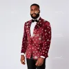 Exclusive Diamond Beaded Suits Men Slim Fit Single Breasted Velvet Jacket Pants 2 Pieces Groom Wedding Tuxedos costumes homme 3