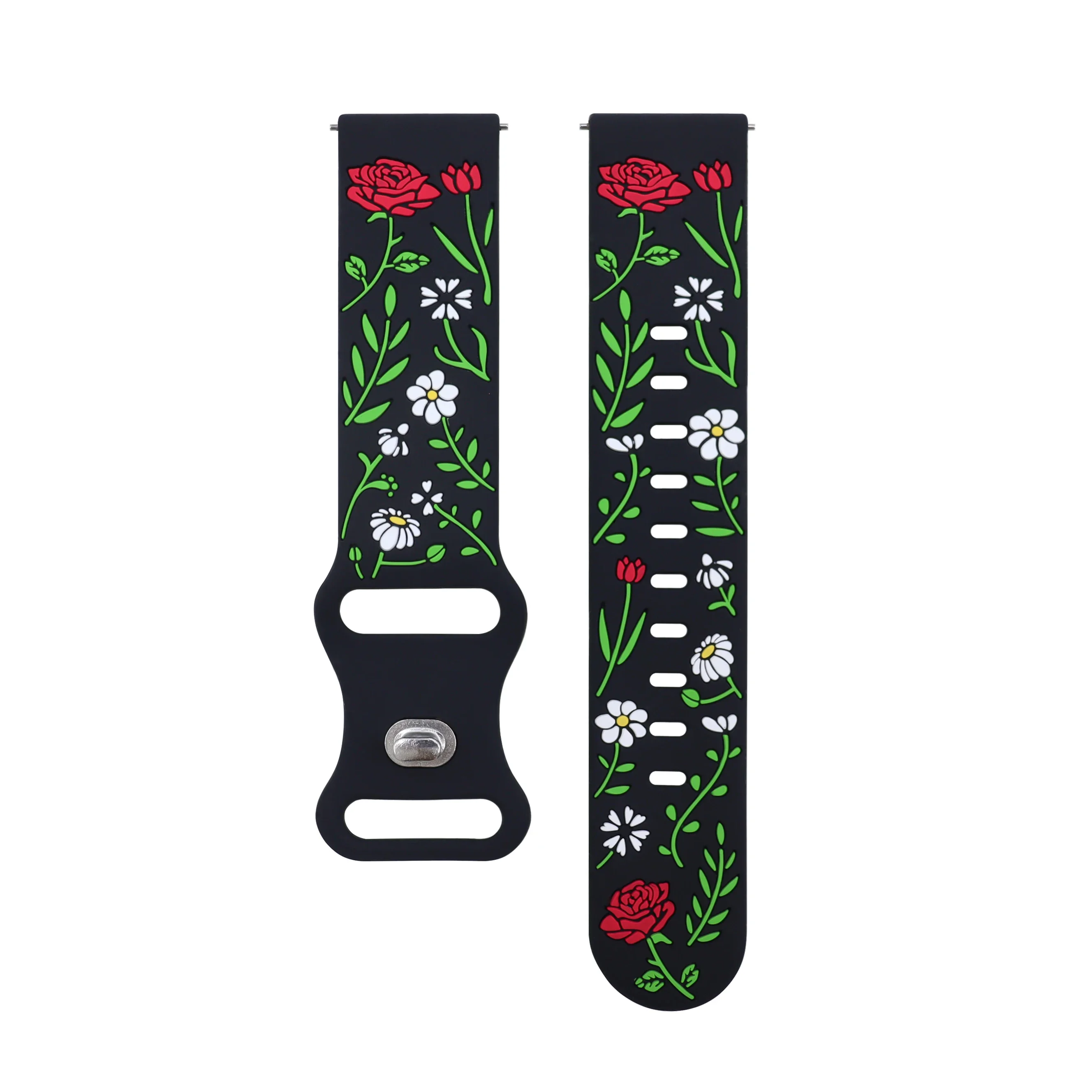 Engraved Silicone Business Watch Strap - Multiple Sizes
