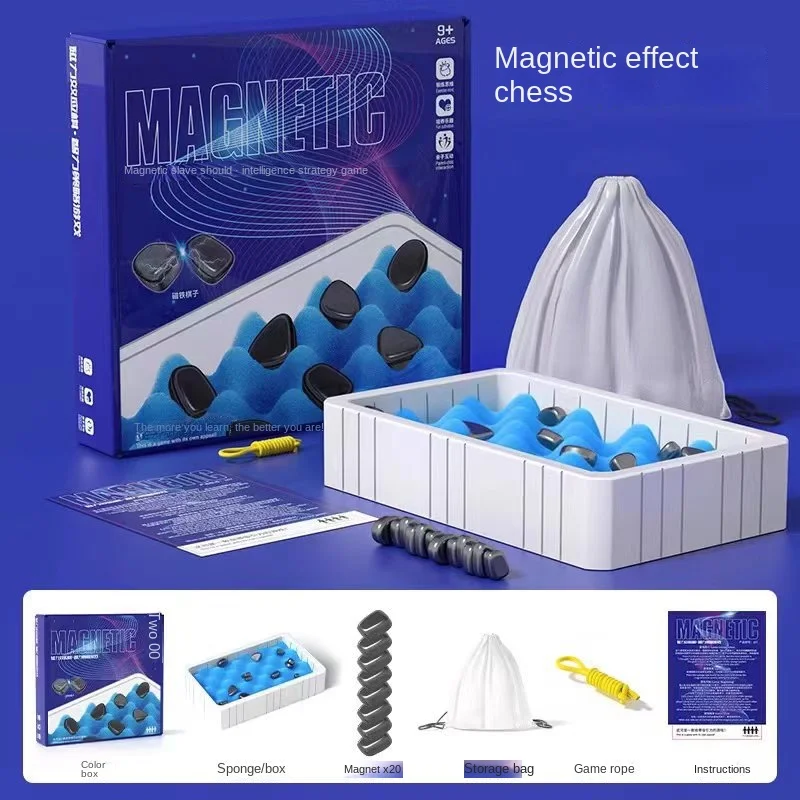 

Board games,Magnetic chess piece intelligence strategy game Toy ,montessori Table game Children toys Building blocks combat gift
