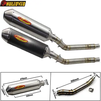 DRZ400 Motorcycle Exhaust Muffler Link Pipe Slip on Escape Moto for Suzuki DRZ400 2006-2007 DRZ400S 2000-2022 DRZ400SM 2005-2021