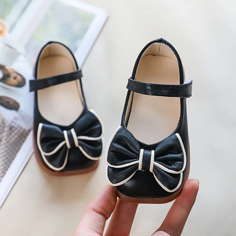 kids leather shoes Spring soft sole Fashion princess Bow knot girls mary janes-leather shoes,mary jane shoes,girls shoes,girls flats