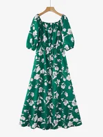 Plus Size 5XL ZANZEA Summer Women Off Shoulder Sundress 2025 Bohemian Floral Printed Maxi Dresses Casual Holiday Long Vestidos - Image 5