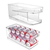 Refrigerator Can Drink Holder Rolling Can Dispenser Pop Soda Beer Storage Bins Stackable 2Tier Beverage Can Organizer for Fridge 1