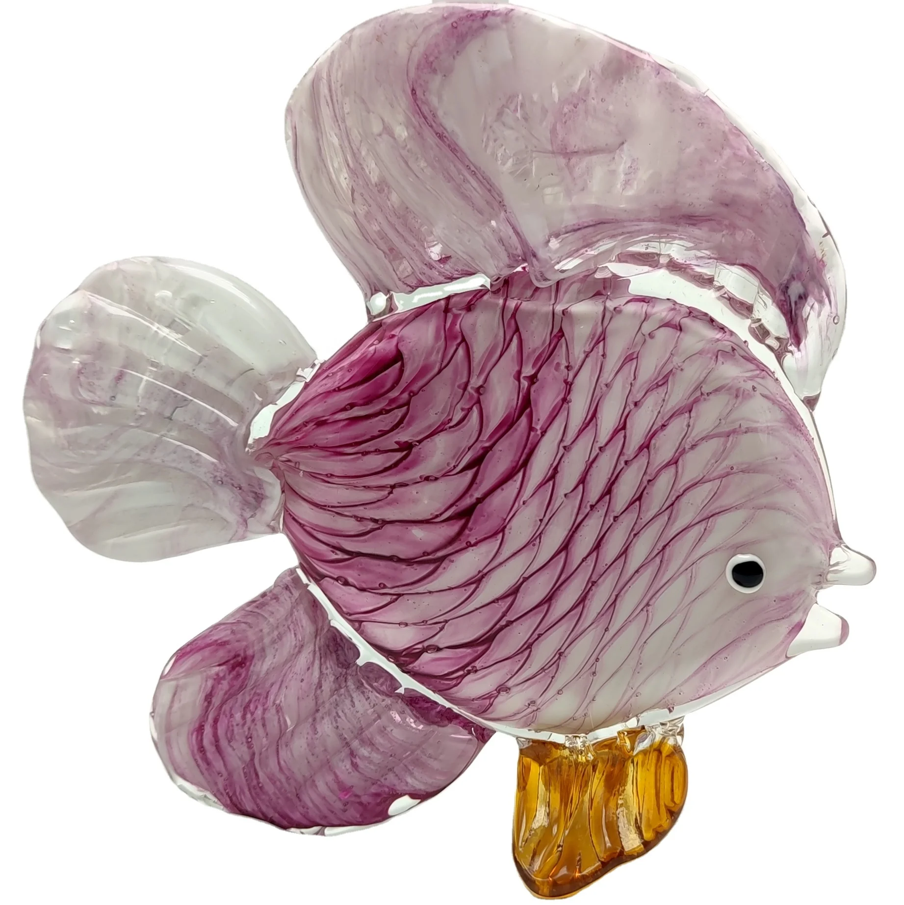 

unique design tropical bream fish tank decor Glass fish art