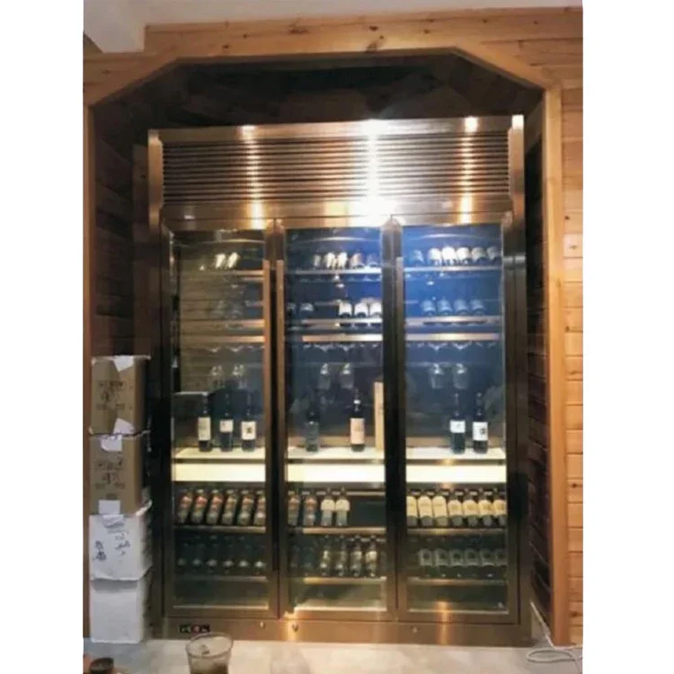 Stainless steel 5-22 Celsius degree wine refrigerator