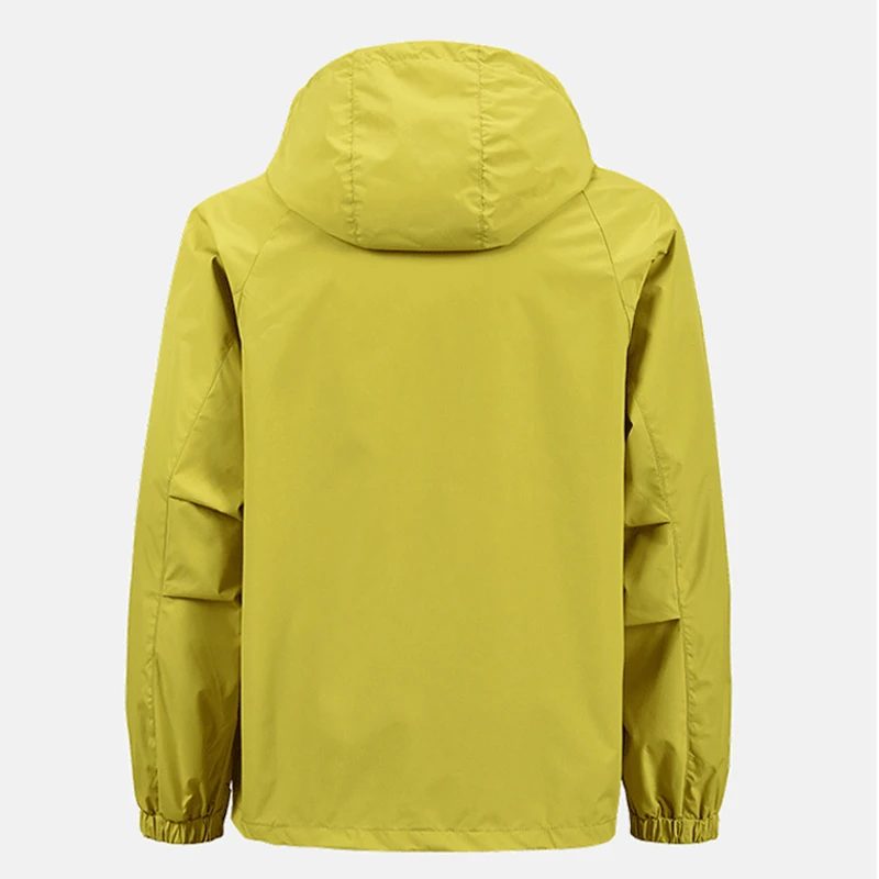 Men's Lightweight Windproof Waterproof Jacket Hooded Raincoat Thin Outdoor Hiking Running Fishing Travel Parka Windbreaker (S-4X