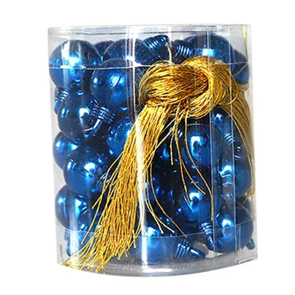 thumbnail image 1 of 48 piezas de bolas de Navidad para adornos de árbol de Navidad, decoración con purpurina, 1,5 cm, irrompibles, para árbol de Navidad, 1 of 5