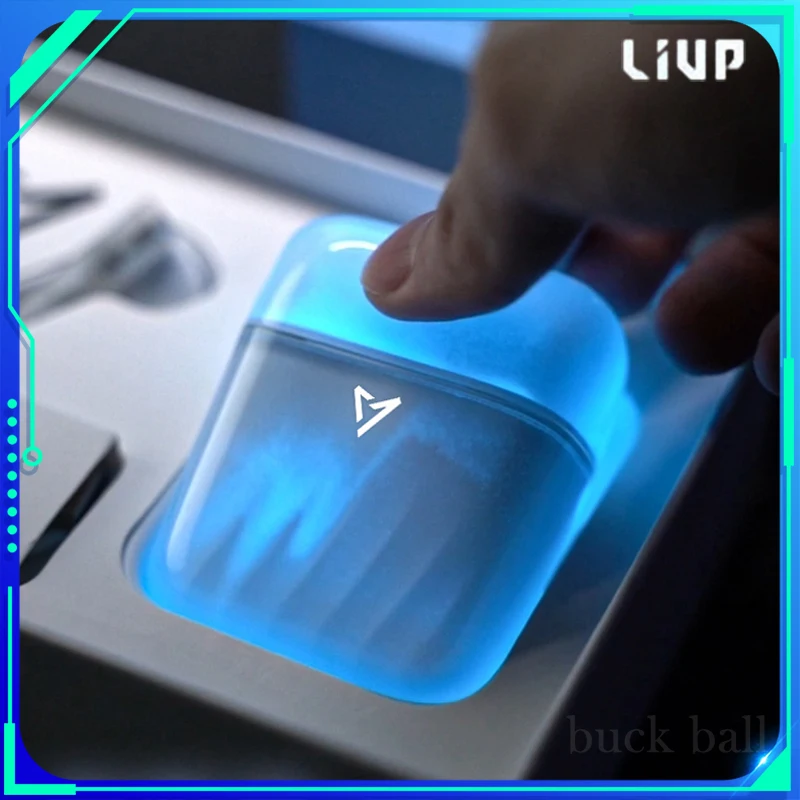 LIUP LP1 무선 헤드셋, 발광 퀵샌드 이어버드, 액티브 소음 감소, 게임용 헤드폰, 저지연 블루투스 헤드셋, PC