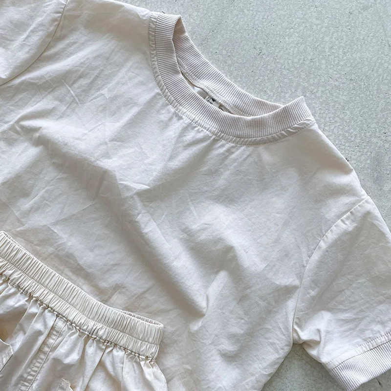 Cotton Kids Short Sleeve Shorts Set