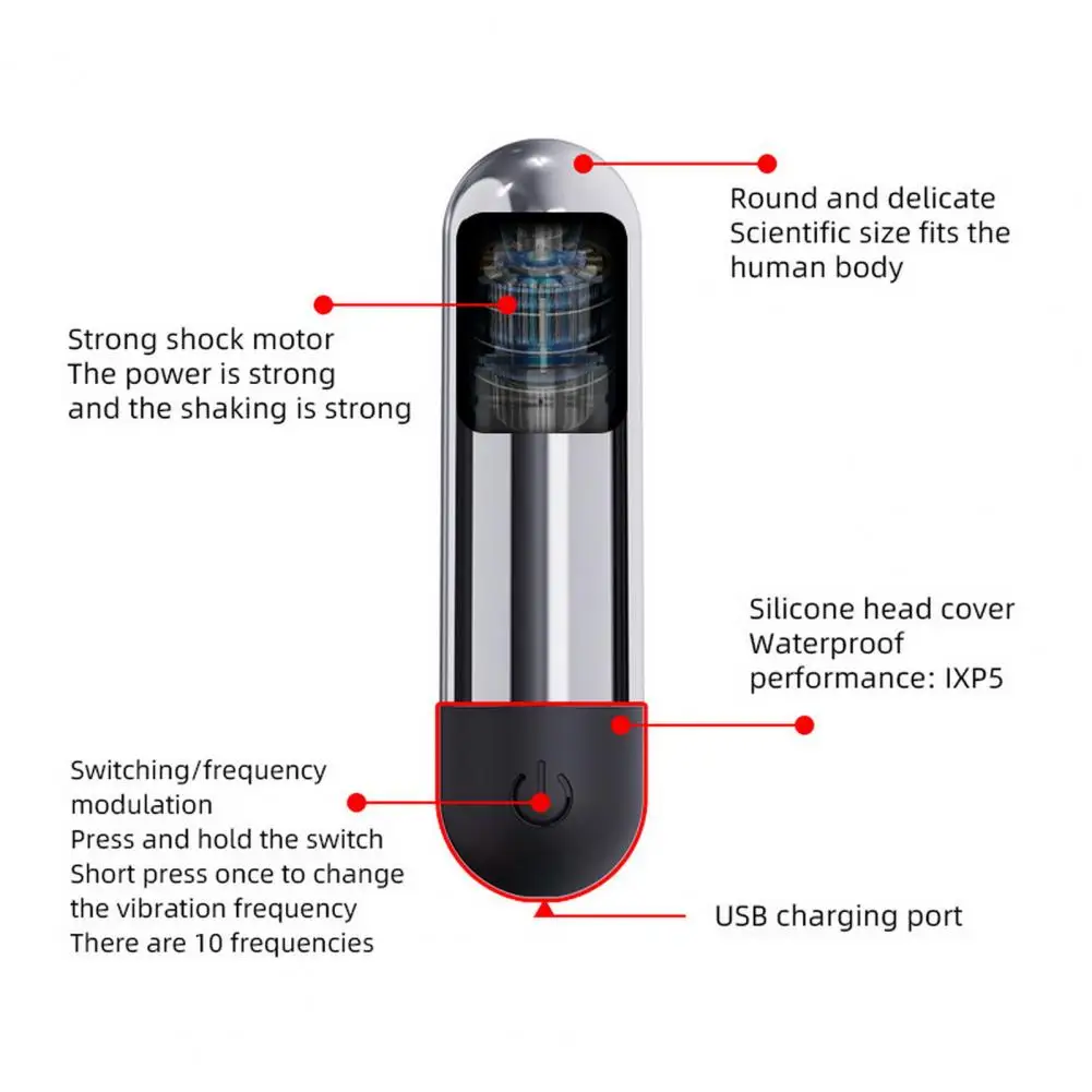 Eye Massager Rechargeable Vibrating Eye Massager 10 Modes Waterproof Massager Silent Wireless Body Massage Device Eye Massage Tool