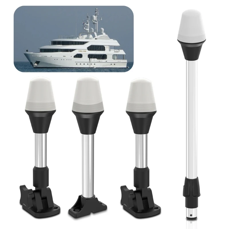 

Upgraded LED Navigation Light Marine Boat Yacht Anchors Light All Round 360° WhiteLight Waterproof Signal Light Durable F19A
