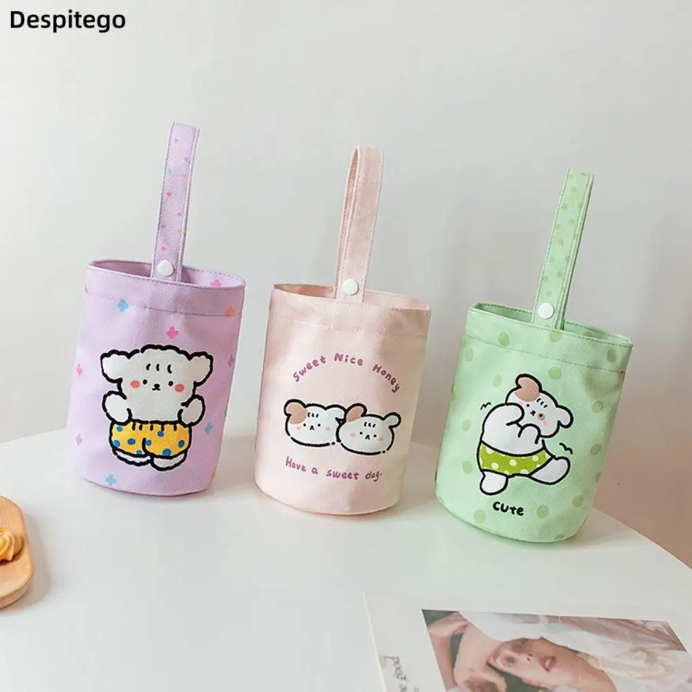

Rabbit Canvas Bear Bucket Bag Fashion Letter Dots Dog Handbag Korean Style Lunch Bag Cartoon Animal Tote Bag Ladies/Girls
