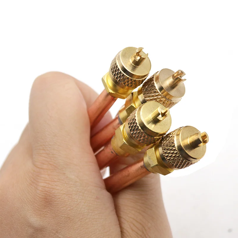 Válvulas de acceso de refrigeración de aire acondicionado, tubo de cobre Recambios de piezas de llenado de OD de 6mm/6,3mm - Imagen 2