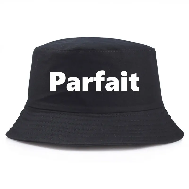 

Summer Men Women Bucket Hat Unisex Adult Printed Visor Sun Hat Boy Cotton Hat Girl Parfait Letter Bob Panama Hats