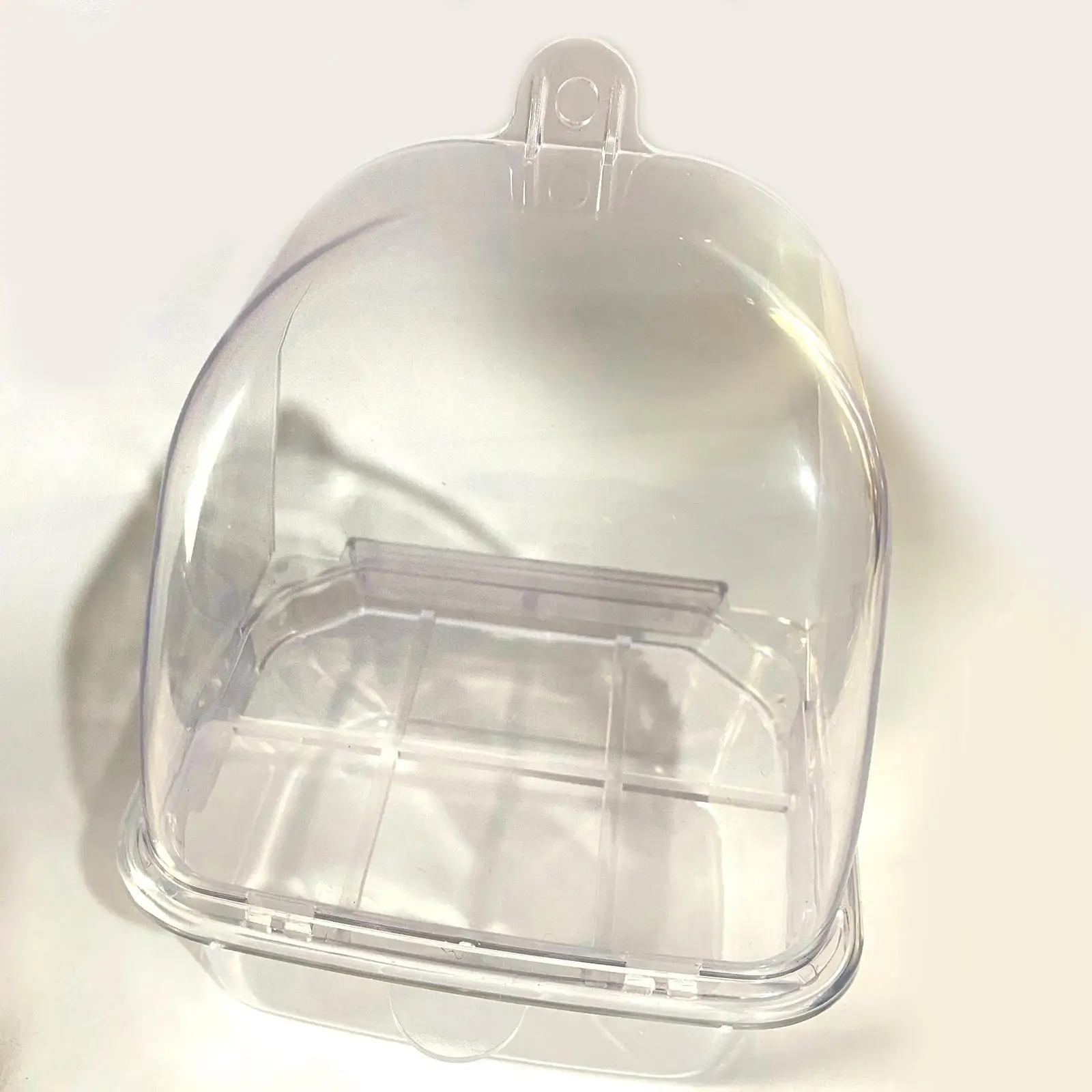 Bird Feeder Transparent Parrot Food Box Spill proof Cup Bird Automatic Feeder