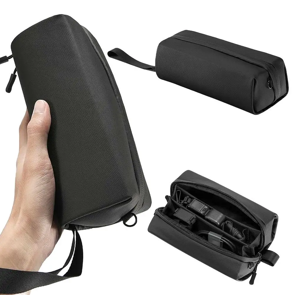 Portable Black Polyester Storage Bag for Sport Camera Accessories