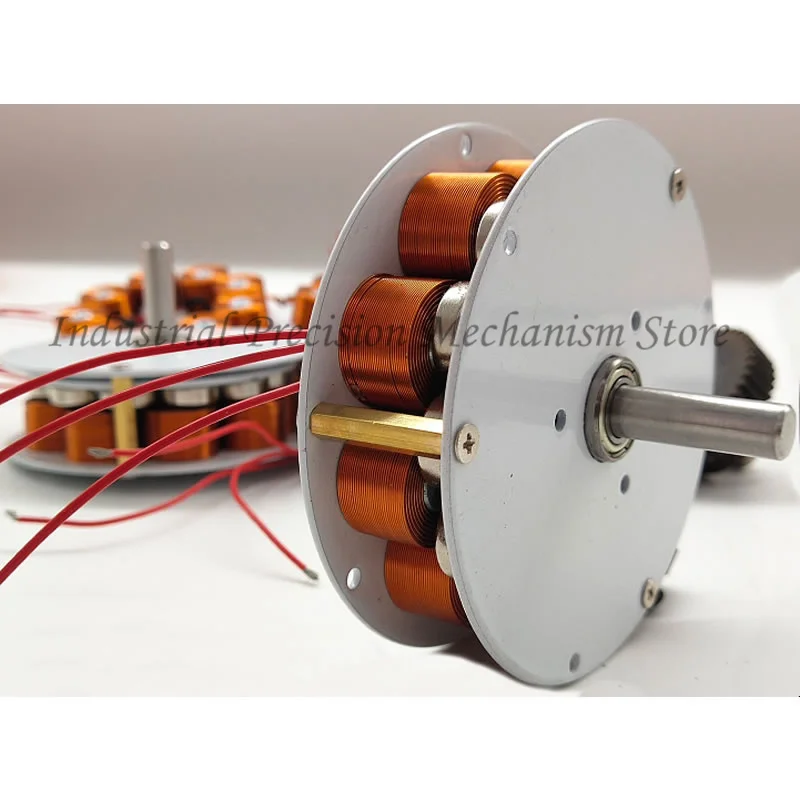 

60W miniature disc type iron core generator, strong magnetic/low speed/high power generation/multi-pole/three-phase alternator
