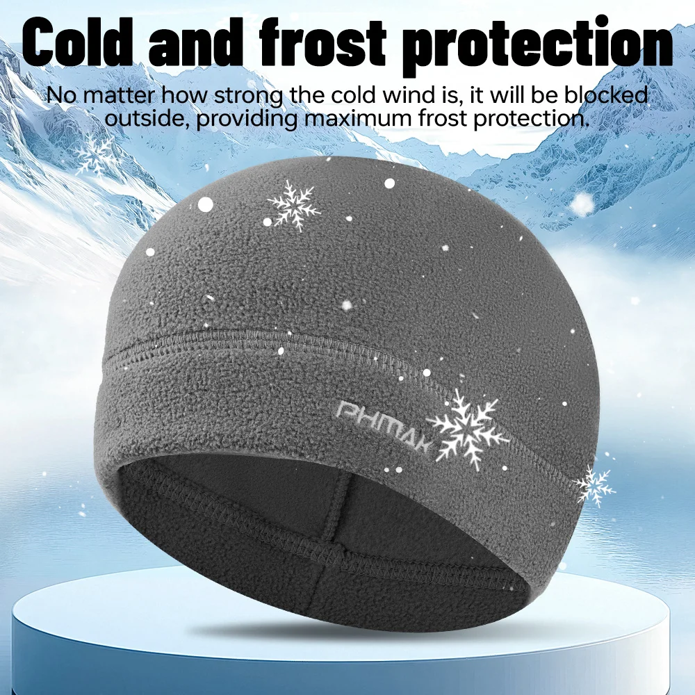 Winter Hat PHMAX Fleece Winter Hat Cycling Warmer Running hat Hunting men's caps MBT Bicycle Windproof Outdoor Hiking Balaclava Women's hat
