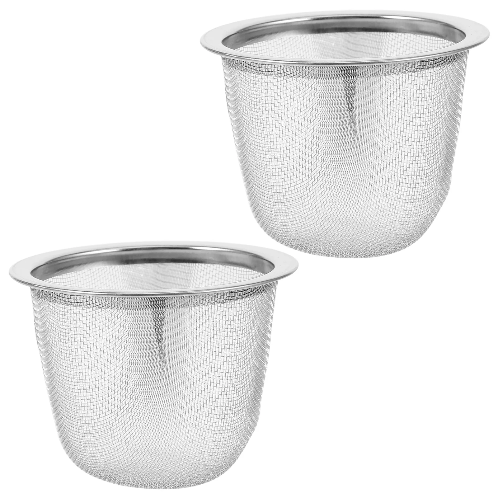 2 Pcs Tea Filter Pot Infuser Stainless Filters Teapot Inset Steel Strainer Insert Mesh Strainers