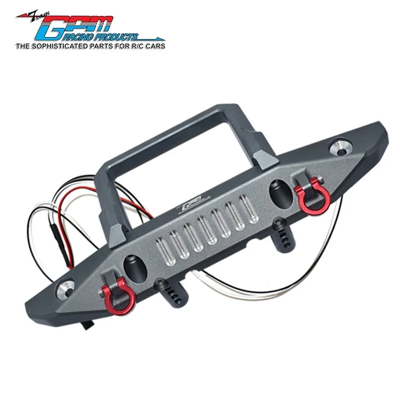 

Axial 1/6 Scx6 Jlu Wrang Ler 4wd-axi05000t1 Aluminum Alloy Front Bumper+u Towing Hook+white Led Axi250002