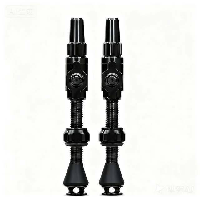 วาล์วแบบไม่มียางใน วาล์วไฮบริดแบบไม่มียางในขนาดใหญ่ 45/60 มม. ความยาว 7075 อลูมิเนียมเกรดอากาศยาน ผลิตด้วยเครื่อง CNC 1