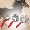Reversible Curry Comb with Comfortable Grip Horse Shedding Tool Stainless Steel Horse Brush, Double Sided Curry Brush for Horse 1