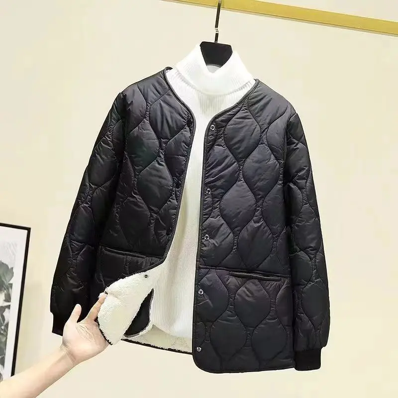 

Женское зимнее стеганое хлопковое пальто без рукавов с круглым вырезом, Повседневная Женская куртка, верхняя одежда, сохраняющие тепло осенние пальто, одежда