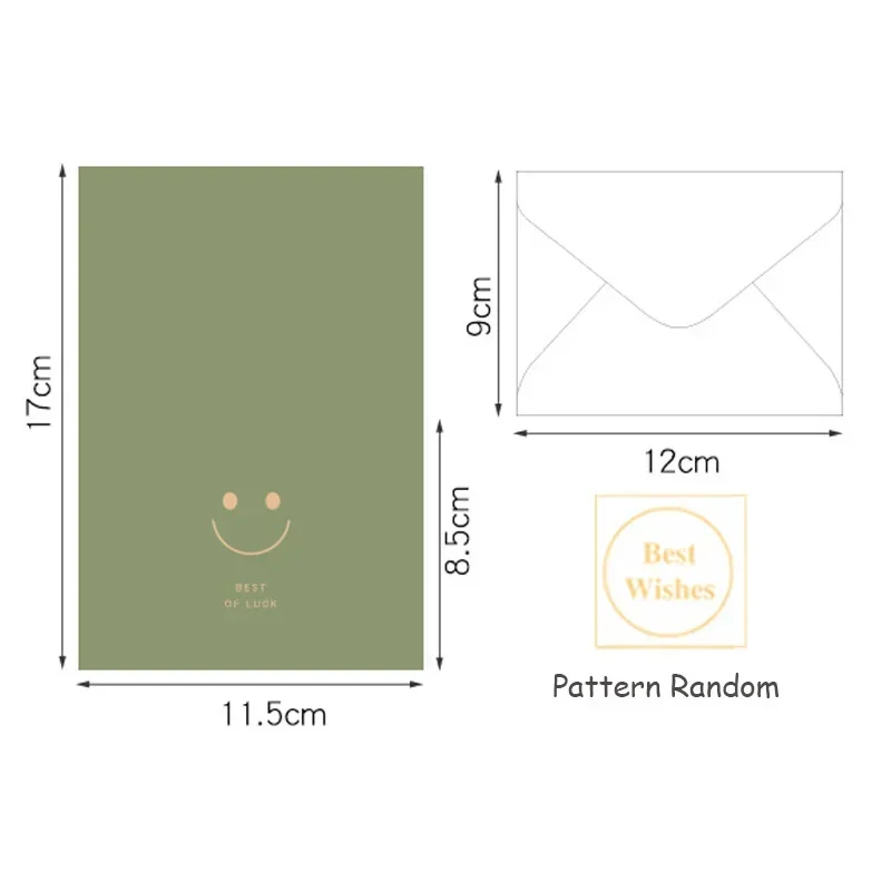 6Pcs/Set Festive Greeting Card With Envelopes And Stickers Birthday Wedding Holiday Party Invitation Cards Message Blessing Card greeting cards wedding invitations