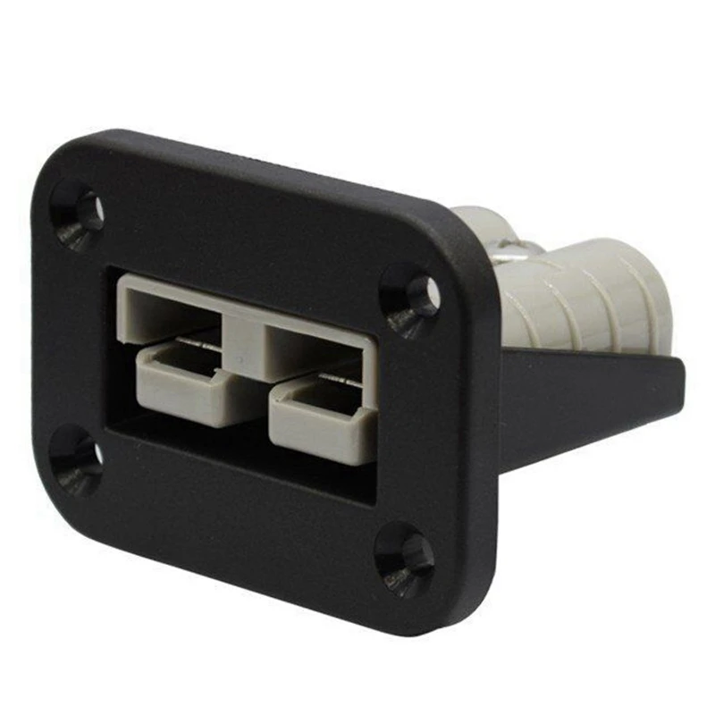 2X Flush Mount 50 Amp Anderson Plug Mounting Bracket Panel Cover For Caravan Camper Boat Truck, With Screws
