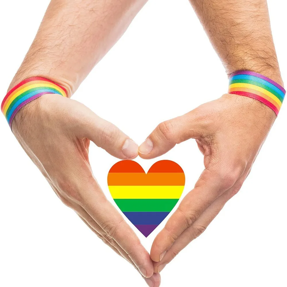 Decorative Stickers Self Adhesive Stickers Adhesive Stickers Decorative Labels Stickers Pride Stickers Rainbow Heart Shaped Labels Adhesive Stickers Special Gifts Home Decoration LGBT