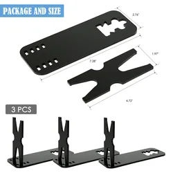Black Adjustable Acrylic Display Stand with Anti - Slip Strip for Pistols - Pack of 3/5 (3 Pcs)