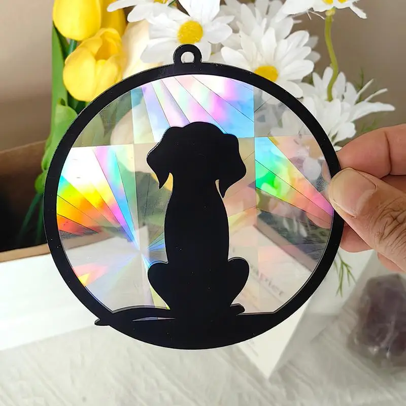 Dog Ornaments In Memory Pet Sun Catcher For Windows Dog Memorial Suncatcher Acrylic Window Ornament For Pet Lover